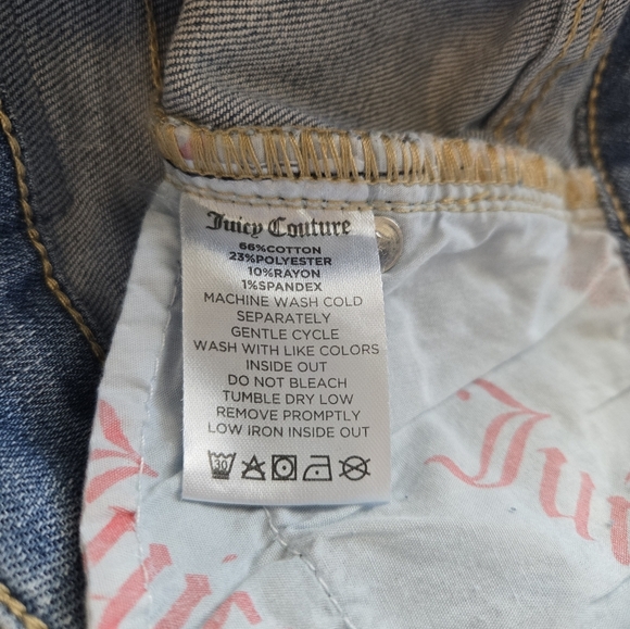 Juicy Couture Kids Cropped Kick Flare Jeans Sz 12 Lightwash Denim - Picture 10 of 12